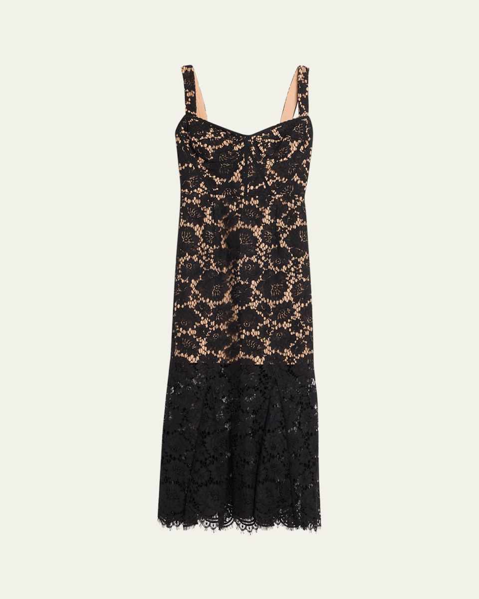 Fine Lace Midi Dress